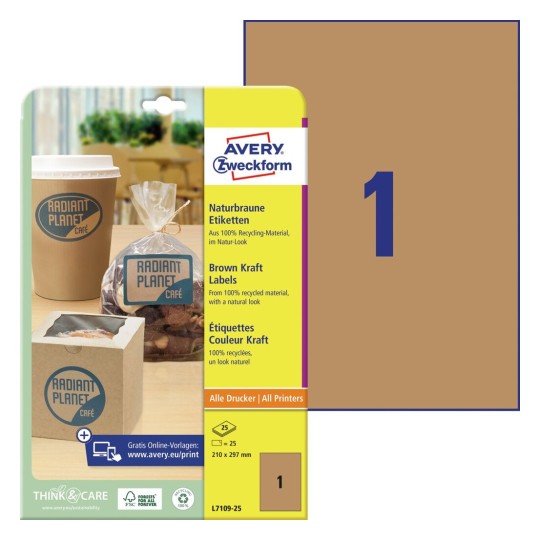 Productetiketten L7109-25 Inhoud: 25 Etiketten / 25 Vellen