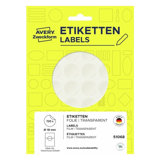 51068 Inhoud: 720 Etiketten / 15 Vellen