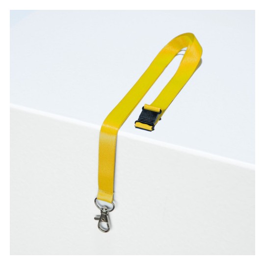 10 gerecyclede Lanyards van 100% gerecylced kunststof, geel 4842Y