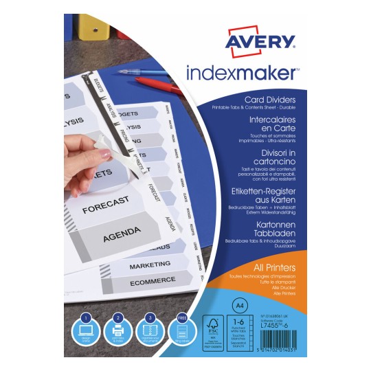 Bedrukbare tabbladen - IndexMaker 01638061