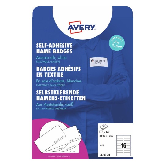 Zelfklevende naambadges L4783-20
