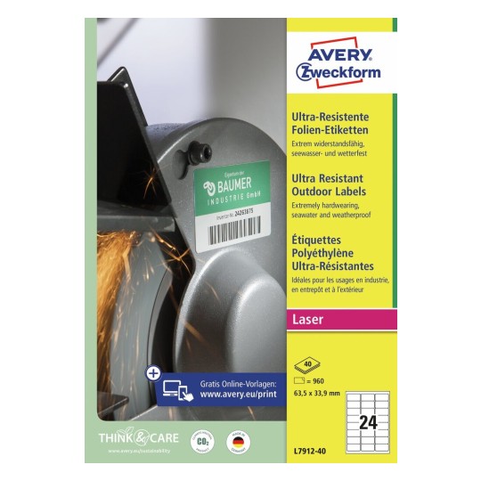Ultra-resistente etiketten L7912-40