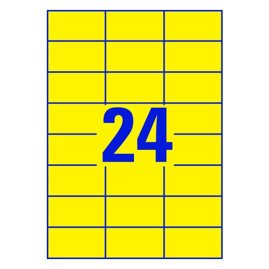 aantal Onderwijs jacht Word template voor etiketten 3451 - 70 x 37 mm | Avery