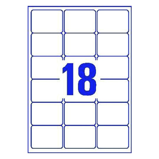 Word template voor etiketten J8161 63,5 x 46,6 mm Avery