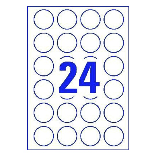 Word template voor etiketten L3415 - Ø 40 mm | Avery