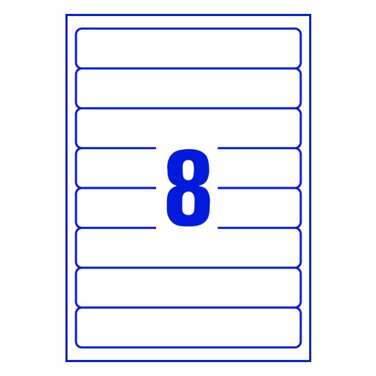 Word template voor etiketten L6060 192 x 34 mm Avery