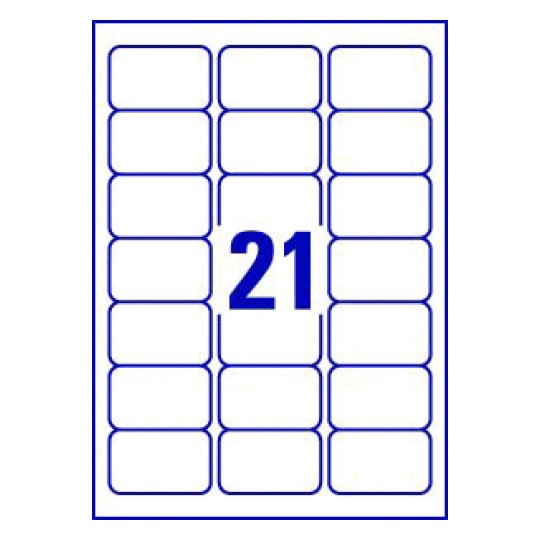 Word template voor etiketten L7160 63 5 x 38 1 mm Avery