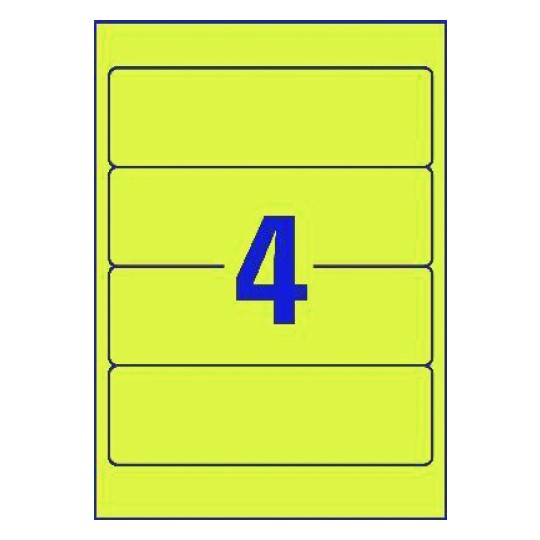 Word template voor etiketten l7701 192 x 62 mm avery