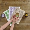 hexagonal labels on A4 sheets
