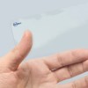 Onbedrukt etiketten of stickervel van transparant glanzend materiaal