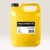 Rechthoekig productetiket op jerrycan