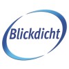 Het beeld toont het logo van Blickdicht, met een blauwe ovale rand en de tekst 'Blickdicht' in het midden.