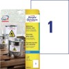 Weerbestendige etiketten J4775-10 Inhoud: 10 Etiketten / 10 Vellen