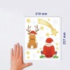 Raamfolie kerstman met rendier 52299 Inhoud: 9 Etiketten / 1 Vel