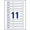Hangkaartjes met lus van stevige folie T3007-10 160 x 17 mm