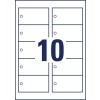 Hangkaartjes van stevige folie T3001-10 90 x 50 mm