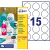 Afneembare ronde productetiketten L4853REV-25