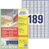 Afneembare universele etiketten L4731REV-65 Inhoud: 12.285 Etiketten / 65 Vellen