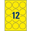 Neon Etiketten L7670Y-25 Ø 63,5 mm