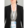 10 gerecyclede Lanyards van 100% gerecylced kunststof, wit 4842W 15 x 440 mm