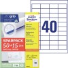 Universele etiketten 4780-65 Inhoud: 2.600 Etiketten / 65 Vellen