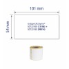 Etiketten op rol AS0722420 54 x 101 mm