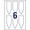 Steekkaartjes van duurzame folie T3006-10 128 x 47 mm