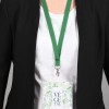 gerecyclede Lanyards van 100% gerecylced kunststof, groen 4842G 15 x 440 mm