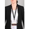10 gerecyclede Lanyards van 100% gerecylced kunststof, zwart 4842N 15 x 440 mm