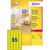 Neon Etiketten L7651Y-100 Inhoud: 6.500 Etiketten / 100 Vellen