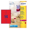 Neon Etiketten L7263R-25 Inhoud: 350 Etiketten / 25 Vellen
