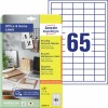 Gerecyclede universele etiketten, 10 vel LR3666-10 Inhoud: 650 Etiketten / 10 Vellen