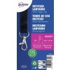10 gerecyclede Lanyards van 100% gerecylced kunststof, zwart 4842N Inhoud: 10 Lanyards