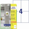 Sterk klevende papieren etiketten L7876-20 Inhoud: 80 Etiketten / 20 Vellen