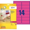 Neon Etiketten L7363P-25 Inhoud: 350 Etiketten / 25 Vellen