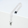 10 gerecyclede Lanyards van 100% gerecylced kunststof, wit 4842W