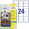 Weerbestendige etiketten J4773-10 Inhoud: 240 Etiketten / 10 Vellen