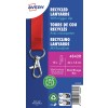 10 gerecyclede Lanyards van 100% gerecylced kunststof, rood 4842R Inhoud: 10 Lanyards