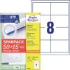 Universele etiketten 4782-65 Inhoud: 520 Etiketten / 65 Vellen