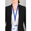 10 gerecyclede Lanyards van 100% gerecylced kunststof, blauw 4842B 15 x 440 mm