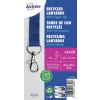 10 gerecyclede Lanyards van 100% gerecylced kunststof, blauw 4842B Inhoud: 10 Lanyards