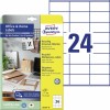Gerecyclede universele etiketten, 10 vel LR3475-10 Inhoud: 240 Etiketten / 10 Vellen