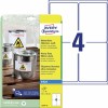 Weerbestendige etiketten J4774-10 Inhoud: 40 Etiketten / 10 Vellen
