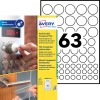 Ronde antimicrobiële stickers AM00CA4-10 Inhoud: 630 Sticker / 10 Vellen