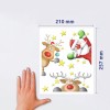 Raamfolie kerstman met rendieren 52953 Inhoud: 3 Etiketten / 1 Vel