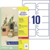 Hangkaartjes van stevige folie T3002-10 Inhoud: 100 Kaarten / 10 Vellen