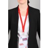 10 gerecyclede Lanyards van 100% gerecylced kunststof, rood 4842R 15 x 440 mm