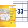 Kopieeretiketten DP033-100 Inhoud: 3.300 Etiketten / 100 Vellen
