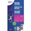 10 gerecyclede Lanyards van 100% gerecylced kunststof, paars 4842P Inhoud: 10 Lanyards