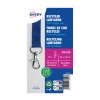10 gerecyclede Lanyards van 100% gerecylced kunststof, blauw 4842B Inhoud: 10 Lanyards